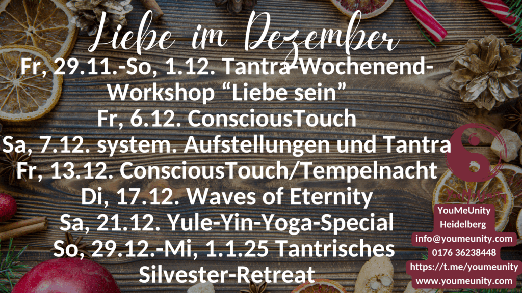 Tantra Yoga Tanz und Trance im Dezember bei YouMeunity inklusive Silvester-Retreat