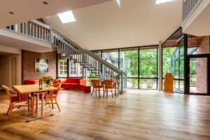 Der Eingangsbereich der Leuther Mühle - die Herzzeit zu zweit beginnt hier